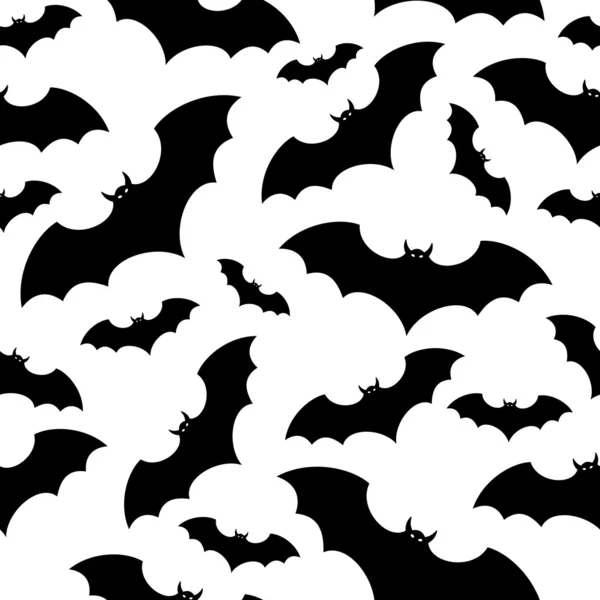Απρόσκοπτη φόντο με νυχτερίδες. Εικονογράφηση διανύσματος. — Διανυσματικό Αρχείο