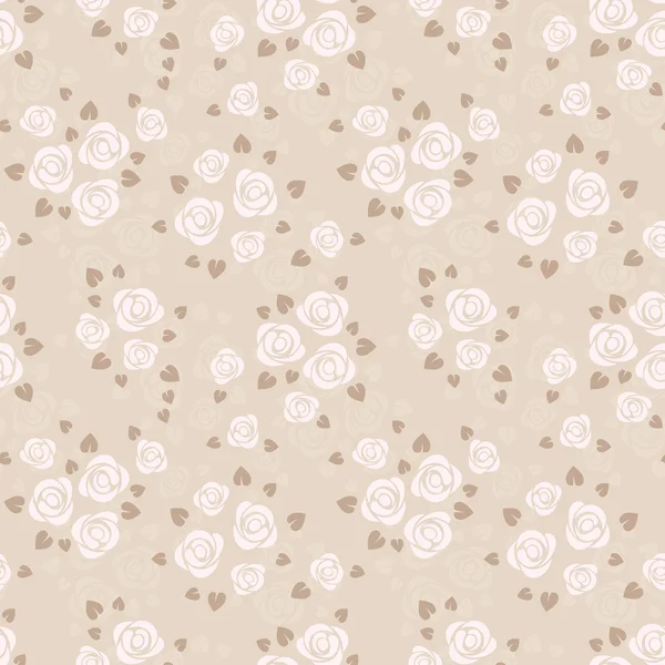 Naadloos patroon met rozen. vectorillustratie. — Stockvector