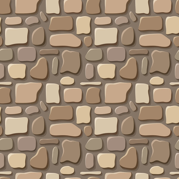 Seamless texture of stone wall. Vector illustration.