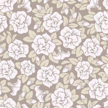 pembe çiçekler ile Seamless modeli. vektör çizim.