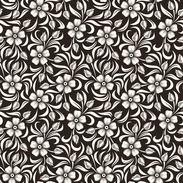 Motif floral vintage sans couture. Illustration vectorielle . — Image vectorielle