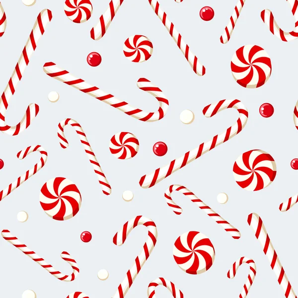 Безшовний фон з різдвяними цукерками. Векторні ілюстрації . — стоковий вектор