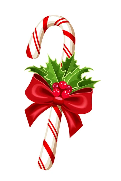 Christmas candy cane. Vector illustration. — Stock Vector