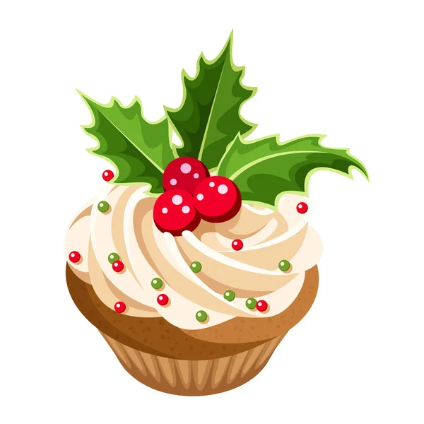 Jul cupcake. vektor illustration. — Stock vektor