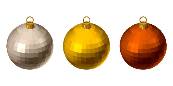 Bolas de colores navideños. Ilustración vectorial . — Vector de stock