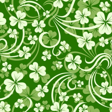 St patrick's günü vektör sorunsuz geçmiş shamrock ile.