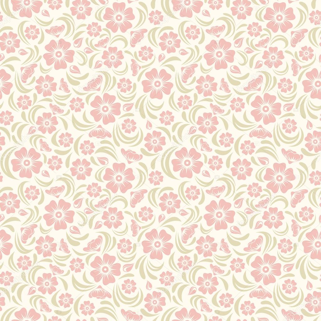 Seamless vintage floral pattern. Vector illustration.