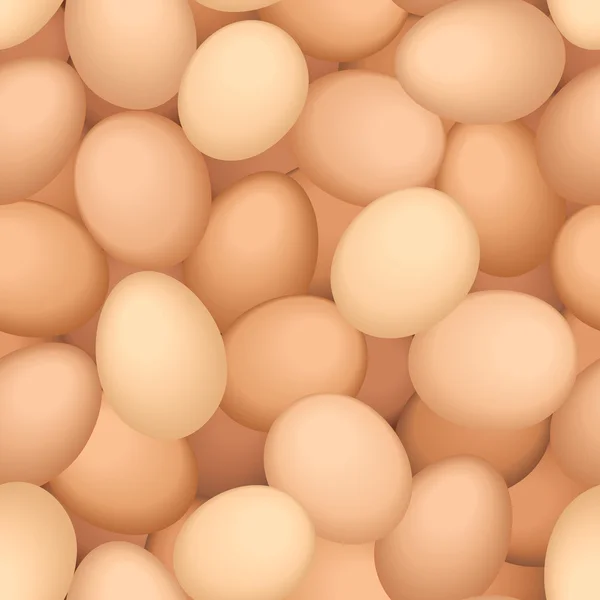 Nahtloser Hintergrund mit braunen Eiern. Vektorillustration. — Stockvektor