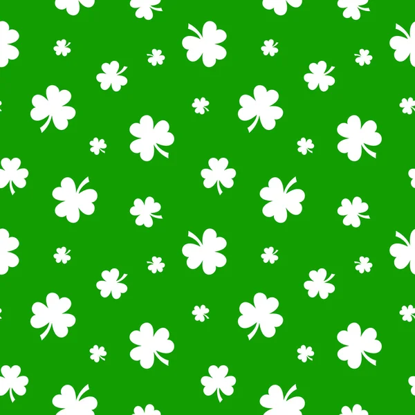 St. Patrick's day vector seamless background with shamrock. — Stock Vector