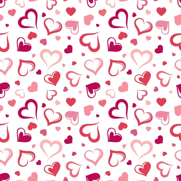 Seamless pattern with hearts. Vector illustration. — Stock Vector