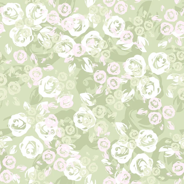 Seamless pattern with roses. Vector illustration. — Stock Vector