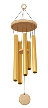Wind chimes. Vector illustration. clipart