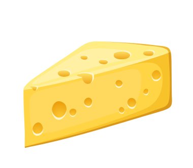 bir parça peynir. vektör çizim.