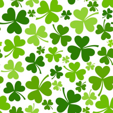 St patrick's günü vektör sorunsuz geçmiş shamrock ile.