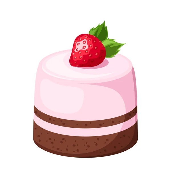 Mousse cake. Vector illustration. — Stock Vector