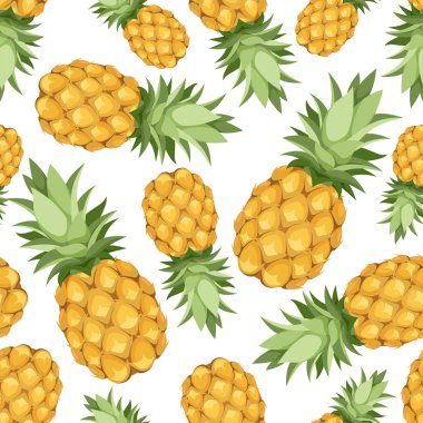 ananas ile sorunsuz geçmiş. vektör çizim.