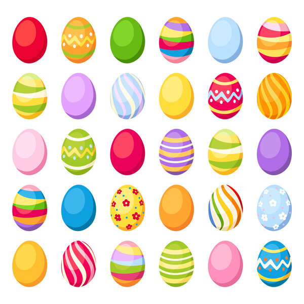 Easter colorful eggs. Vector illustration.