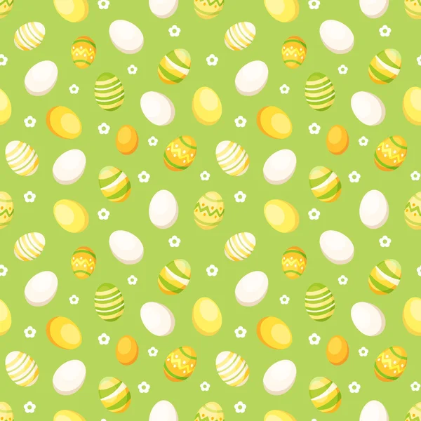 Бесшовный фон с пасхальными яйцами. Векторная иллюстрация . — стоковый вектор