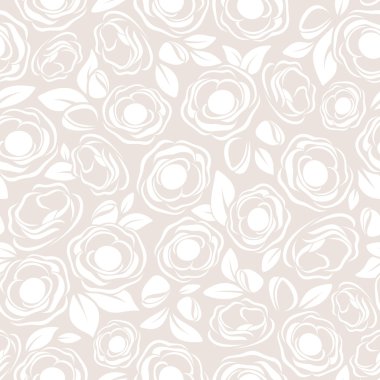 Seamless vintage floral pattern. Vector illustration. clipart
