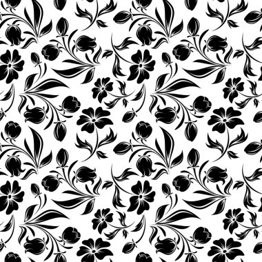 Kusursuz çiçek deseni. Vektör illüstrasyonu.