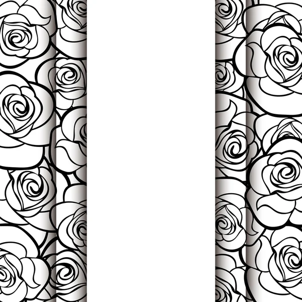 Tarjeta vectorial con rosas. Eps-10 . — Archivo Imágenes Vectoriales
