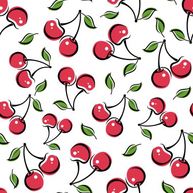 cherry ile sorunsuz geçmiş. vektör çizim.