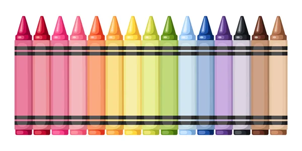 Colorful crayons. Vector illustration. — Stock Vector