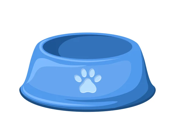Blue dog bowl. Vector illustration. — Stock Vector