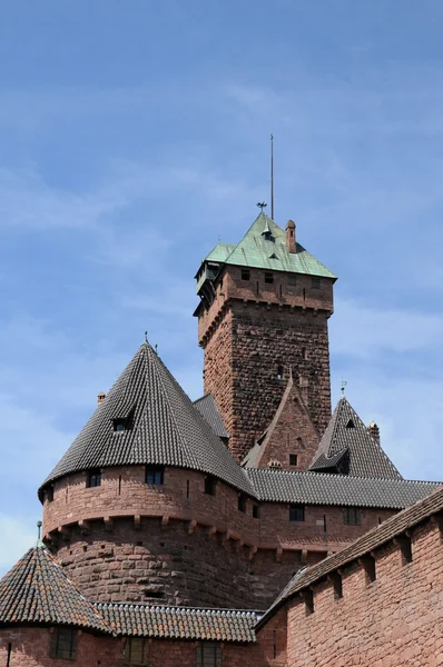 Francie, haut koenigsbourg hrad v Alsasku — Stock fotografie