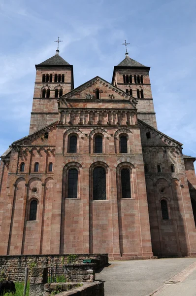 France, the roman abbey of Murbach in Alsace — Stock Photo, Image