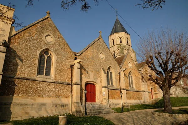 Franciaország, templom, Saint Martin la Garenne-Yvelines — Stock Fotó
