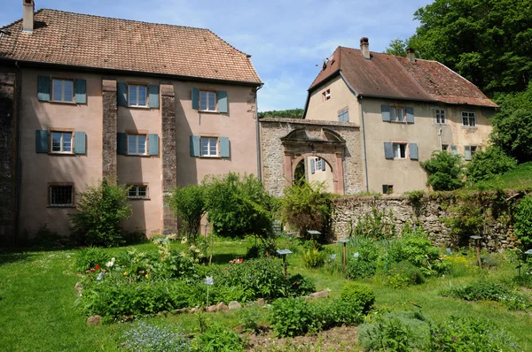 France, the roman abbey of Murbach in Alsace — Stock Photo, Image