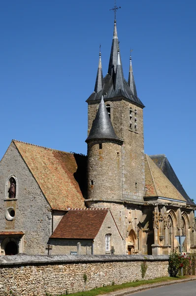 Frankrike, kyrkan saint georges av richebourg — Stockfoto