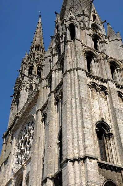 Frankrike, katedralen i chartres i eure et loir — Stockfoto