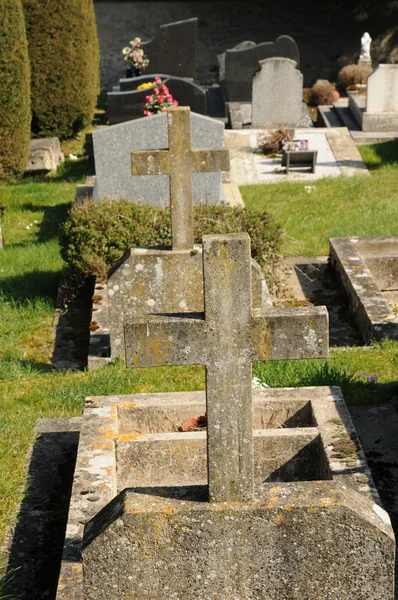 France, the cemetery of Mareil sur Mauldre — Stock Photo, Image