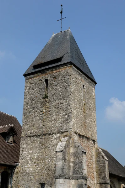 Francie, historický kostel charleval v l eure — Stock fotografie