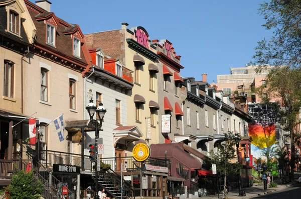 Canada, Saint Denis street in Montreal — Stock Photo, Image