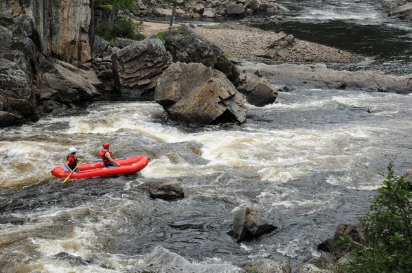 Quebec, kayaker in the Parc du Trou de la Fee in Desbiens — Stock Photo, Image