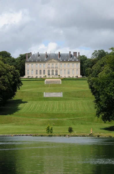 Frankrig, klassisk slot i Domaine de Villarceaux - Stock-foto