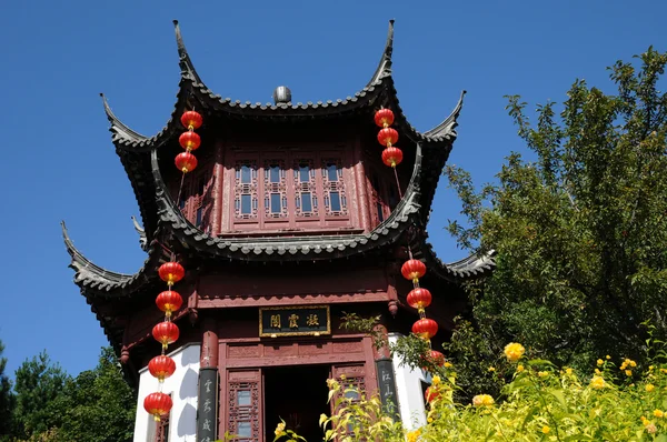 Kinesisk trädgård i montreal botaniska trädgård — Stockfoto