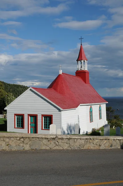 Quebec, historická kaple tadoussac — Stock fotografie