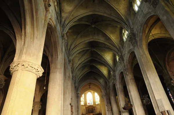 France, cathedral Saint Maclou in Pontoise — Stock Photo, Image