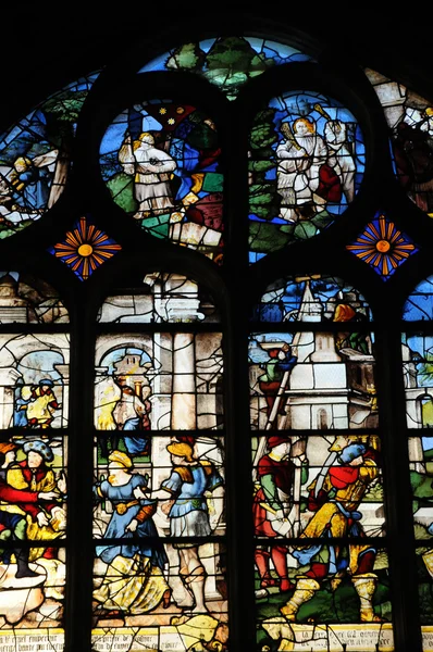 Франція, собору Святої Маклу в місті Pontoise — стокове фото