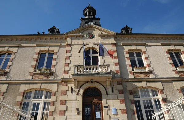 France, the city hall of Jouy Le Moutier Stock Picture