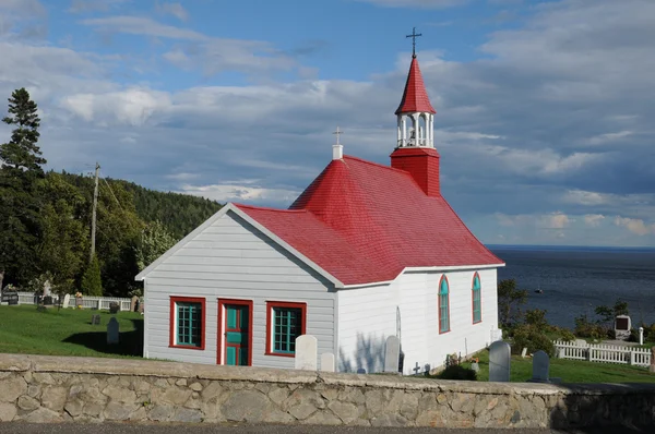 Quebec, historická kaple tadoussac — Stock fotografie