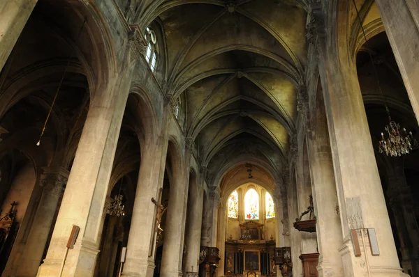 Francia, catedral de Saint Maclou en Pontoise —  Fotos de Stock