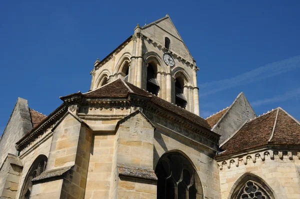 Franciaország, az egyház Auvers-sur Oise — Stock Fotó