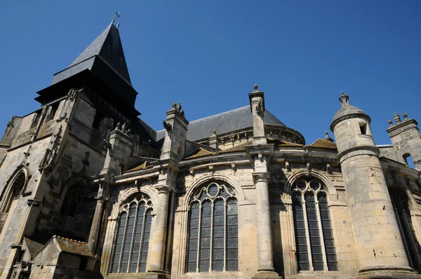 Francie, kostel městě houdan v les yvelines — Stock fotografie