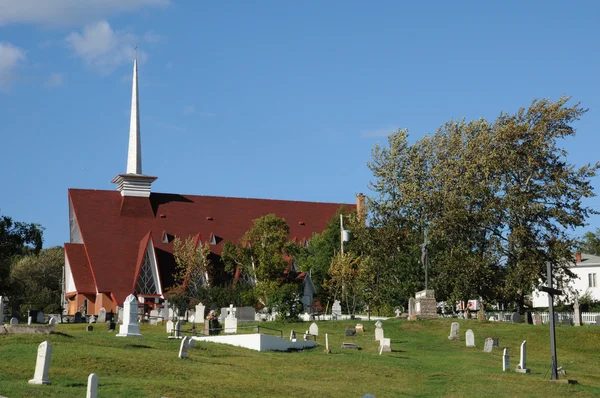 Quebec, the church Sainte Croix in Tadoussac — Stock Photo, Image