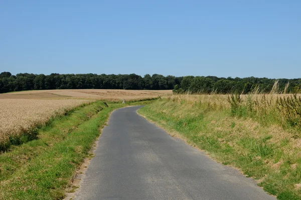 Yvelines, a country road in Arnouville les Mantes — Stock Photo, Image